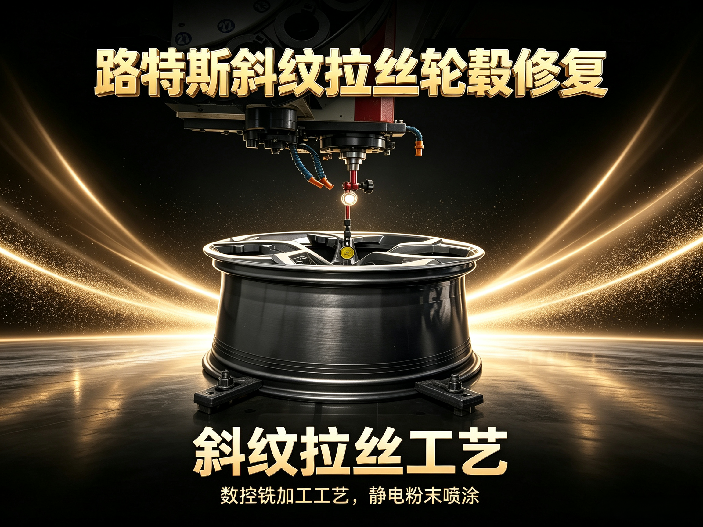 斜纹拉丝轮毂修复