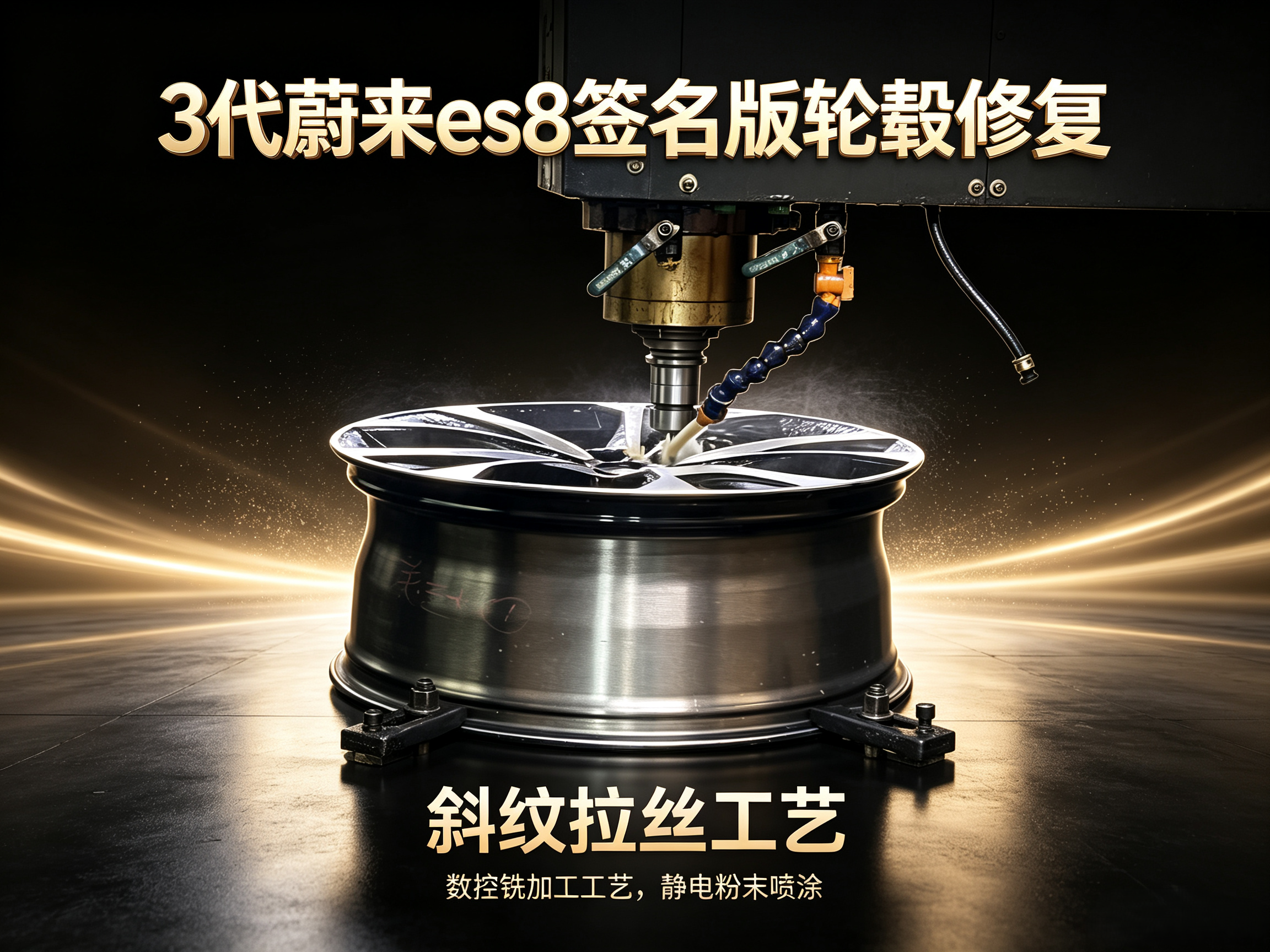 斜纹拉丝轮毂修复