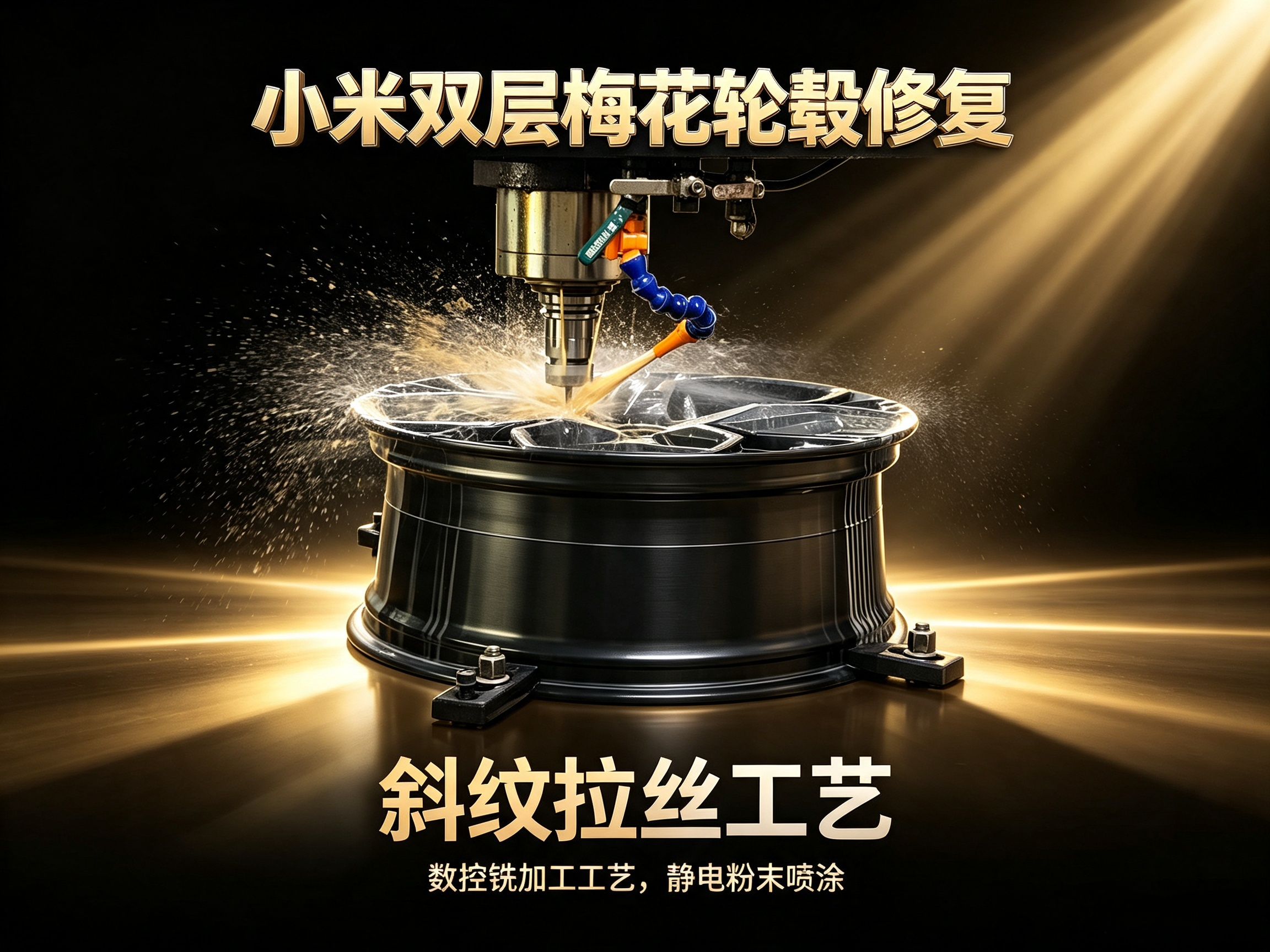 斜纹拉丝轮毂修复
