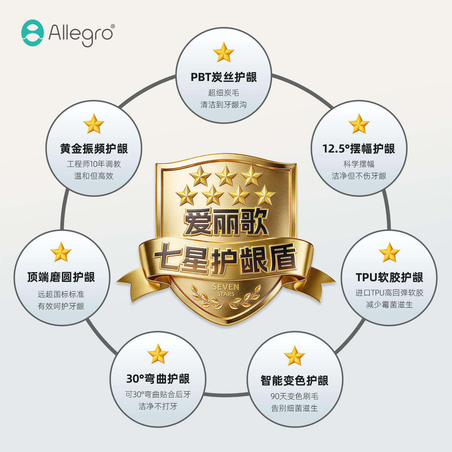 Allegro爱丽歌M1高端简奢电动牙刷