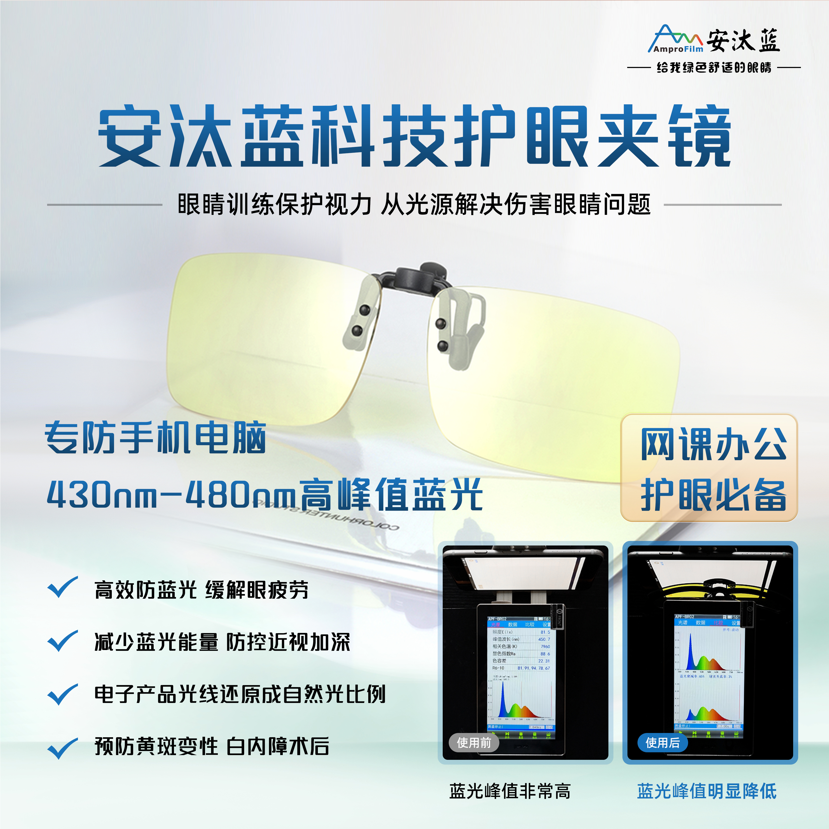 安汰蓝科技护眼镜护眼膜系列